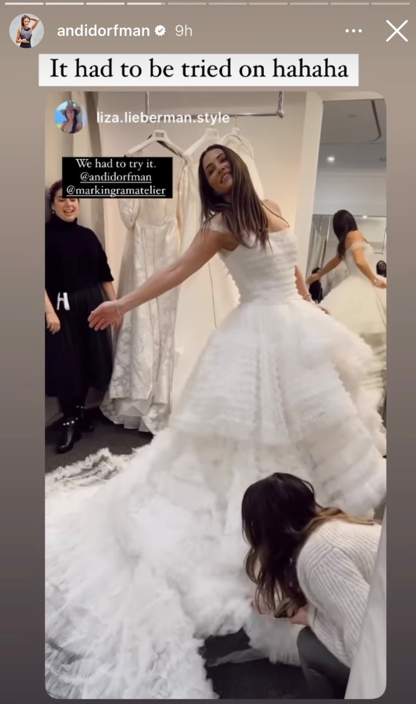 Andi Dorfman Tries on Wedding Dresses and Shows Off Her Favorites