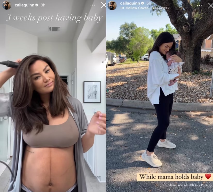 Caila Quinn Shows Off 3 Week Postpartum Body And Shares Message For New Moms 